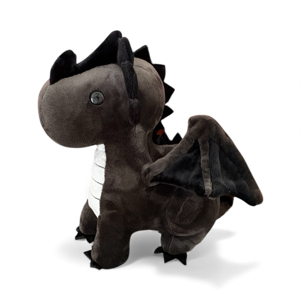 Bellzi Black Dragon Plush - Draggi the Fire Dragon Plush Toy Ultra RARE Toy